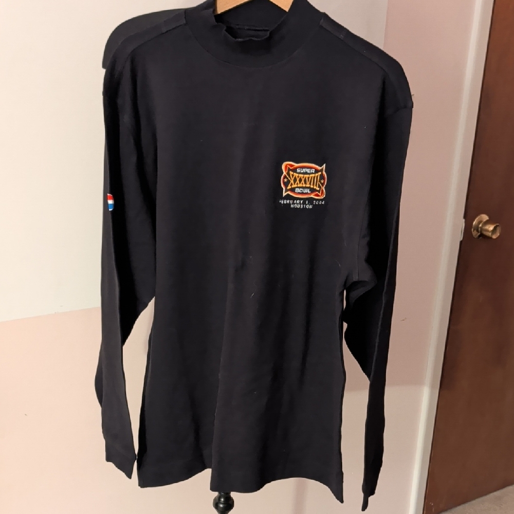 Super Bowl XXXVIII Black Long Sleeve Men's Shirt